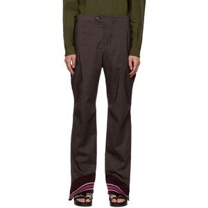 Kiko Kostadinov Valakas Cargo Pants 44 XS Brown Knit Cuff New